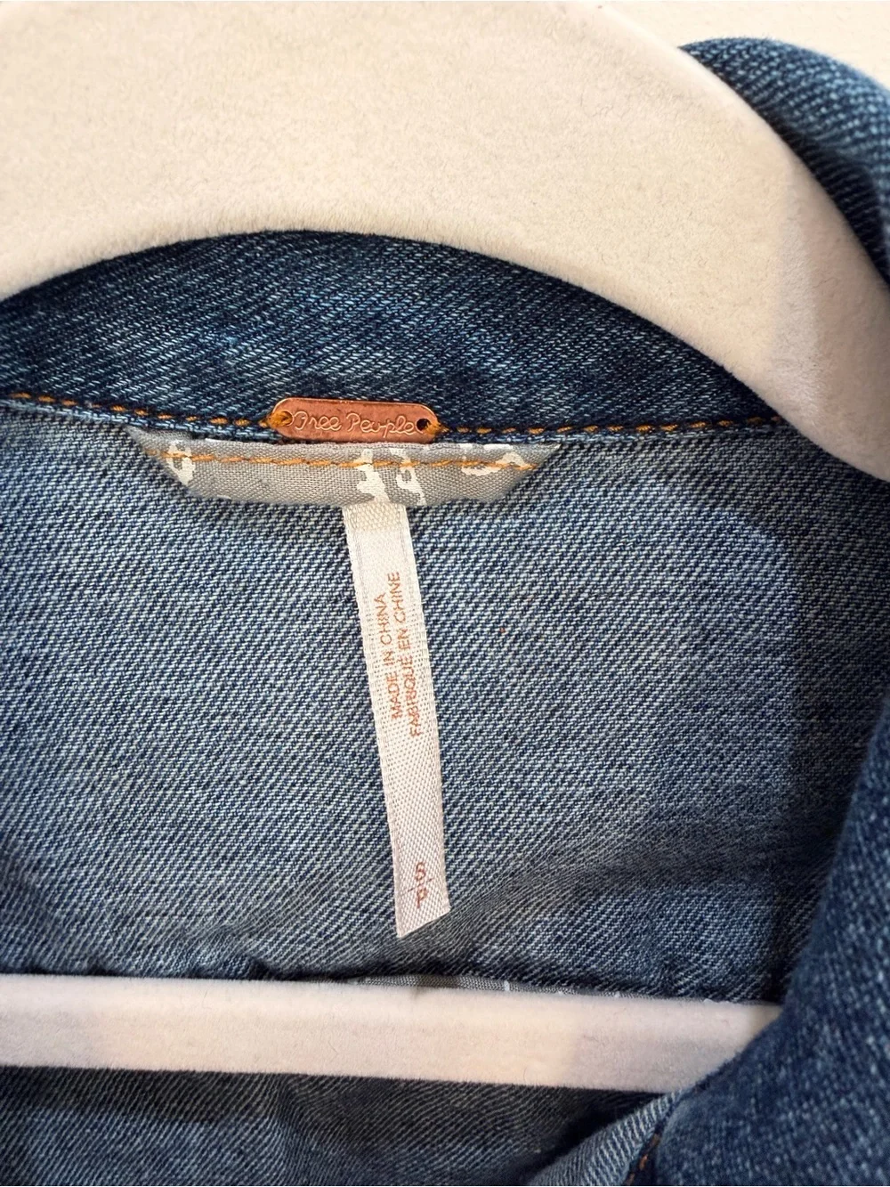 Free People Medium Blue Denim Button-Up Jacket - Picture 2 of 2